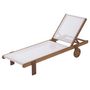 Voir la diapositive 2 : Habitat et Jardin Bain de soleil en bois exotique  Saïgon  - Maple - Ecru - Lot de 4