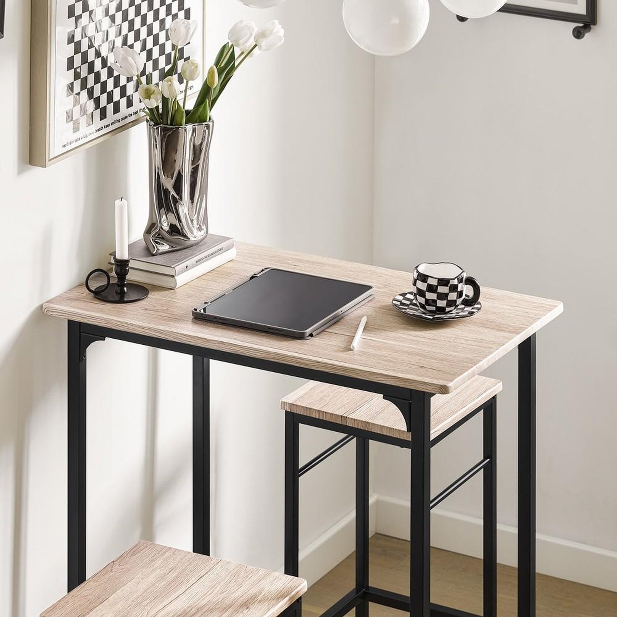 Voir la diapositive 6 : SOBUY SoBuy - Ensemble Table Et 2 Tabourets - Industriel - OGT10