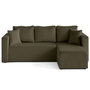 Voir la diapositive 1 : BEST MOBILIER Topaze - canapé d'angle déhoussable réversible 4 places en velours côtelé