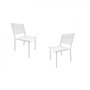MARKET24 Lot de 2 chaises de jardin en aluminium et textilene - Blanc - 54 x 48 x 84 cm
