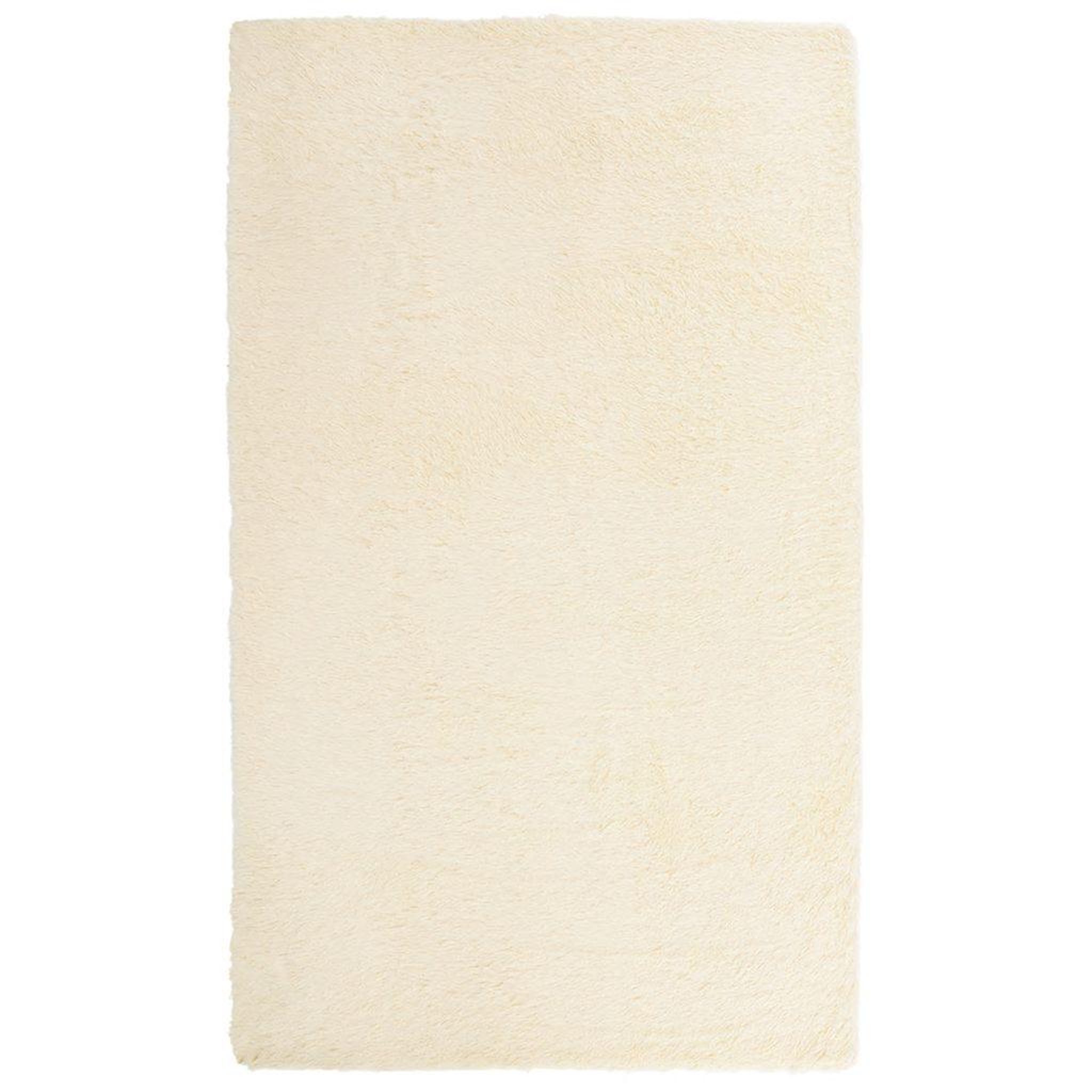 Voir la diapositive 2 : VIDAXL Tapis Shaggy a poils longs NAVARRA creme 60x100 cm polyester