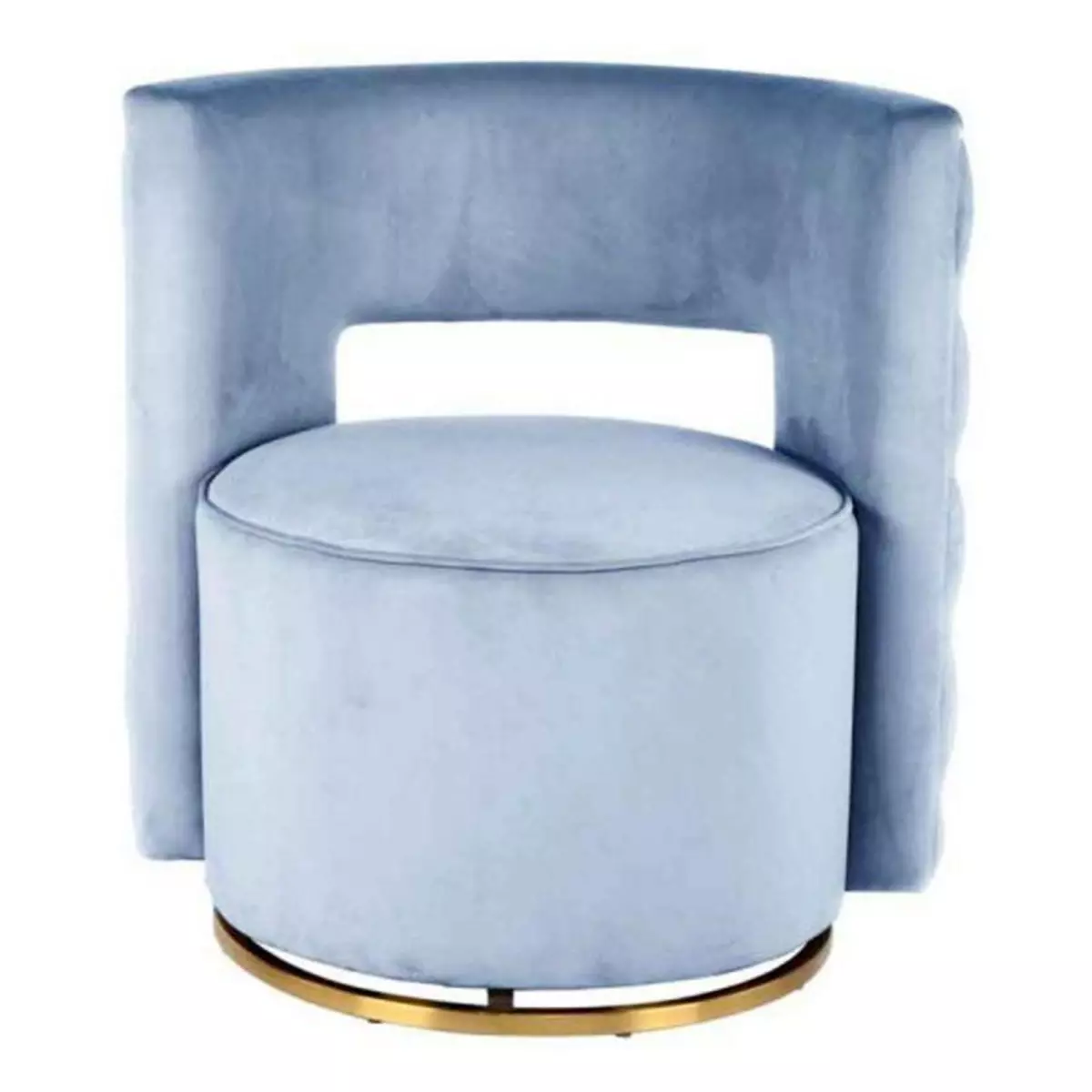 Paris Prix Fauteuil Design en Velours  Sophistic  77cm Bleu