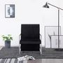Voir la diapositive 1 : VIDAXL Fauteuil avec pieds chromes Noir Velours