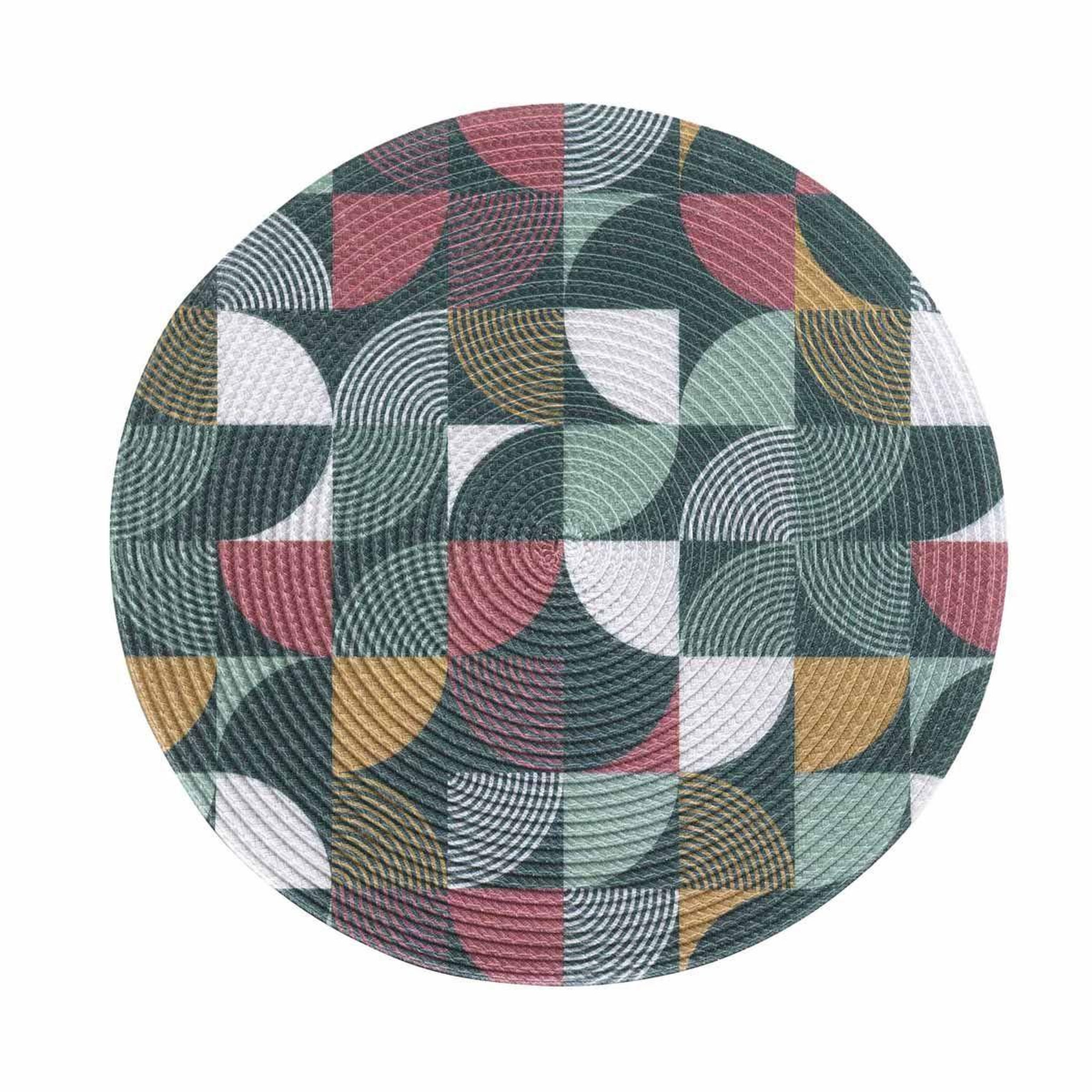 Douceur d'Intérieur Set de table imprimé  rythmo  35cm bleu