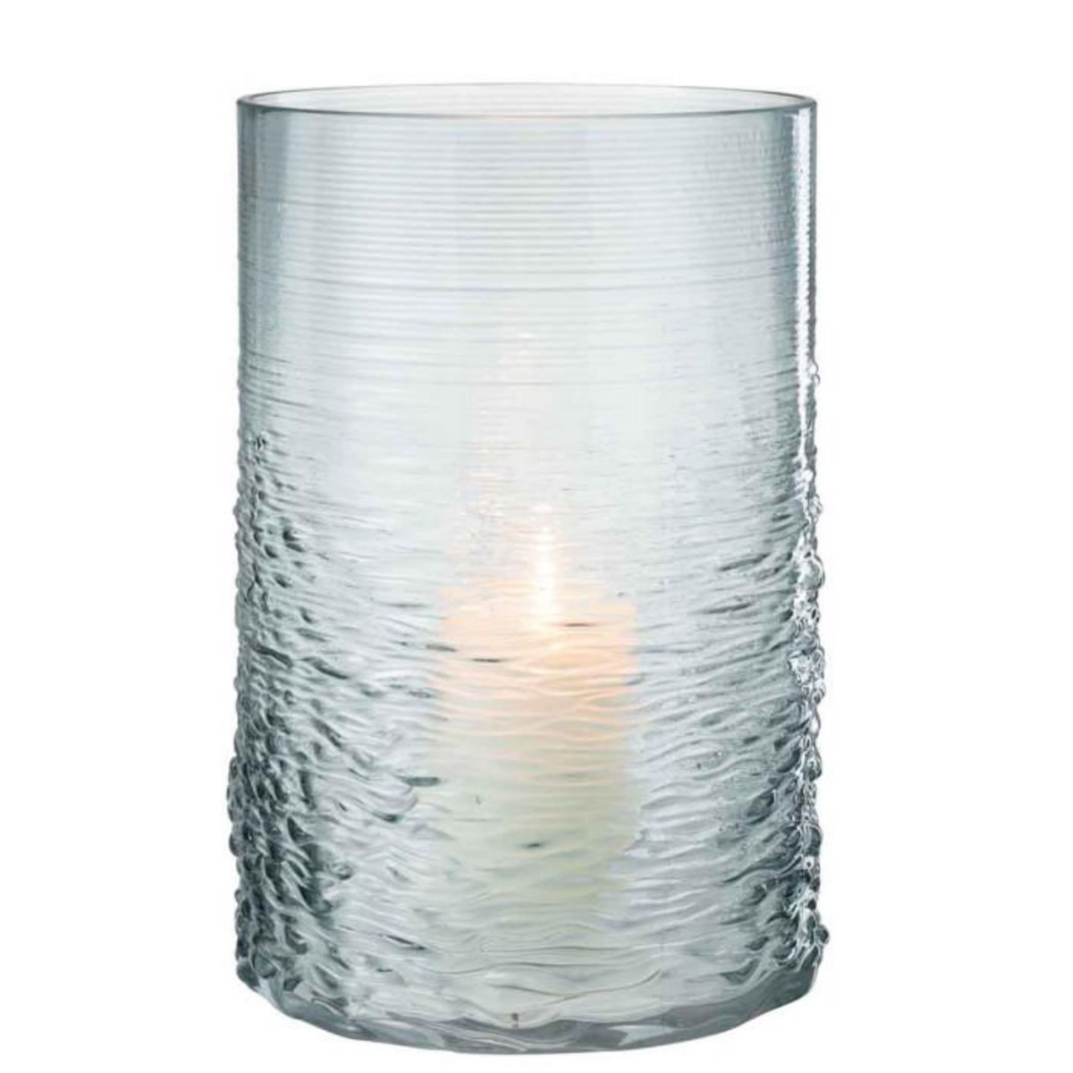 Paris Prix Photophore en Verre Design  Sladia  30cm Bleu