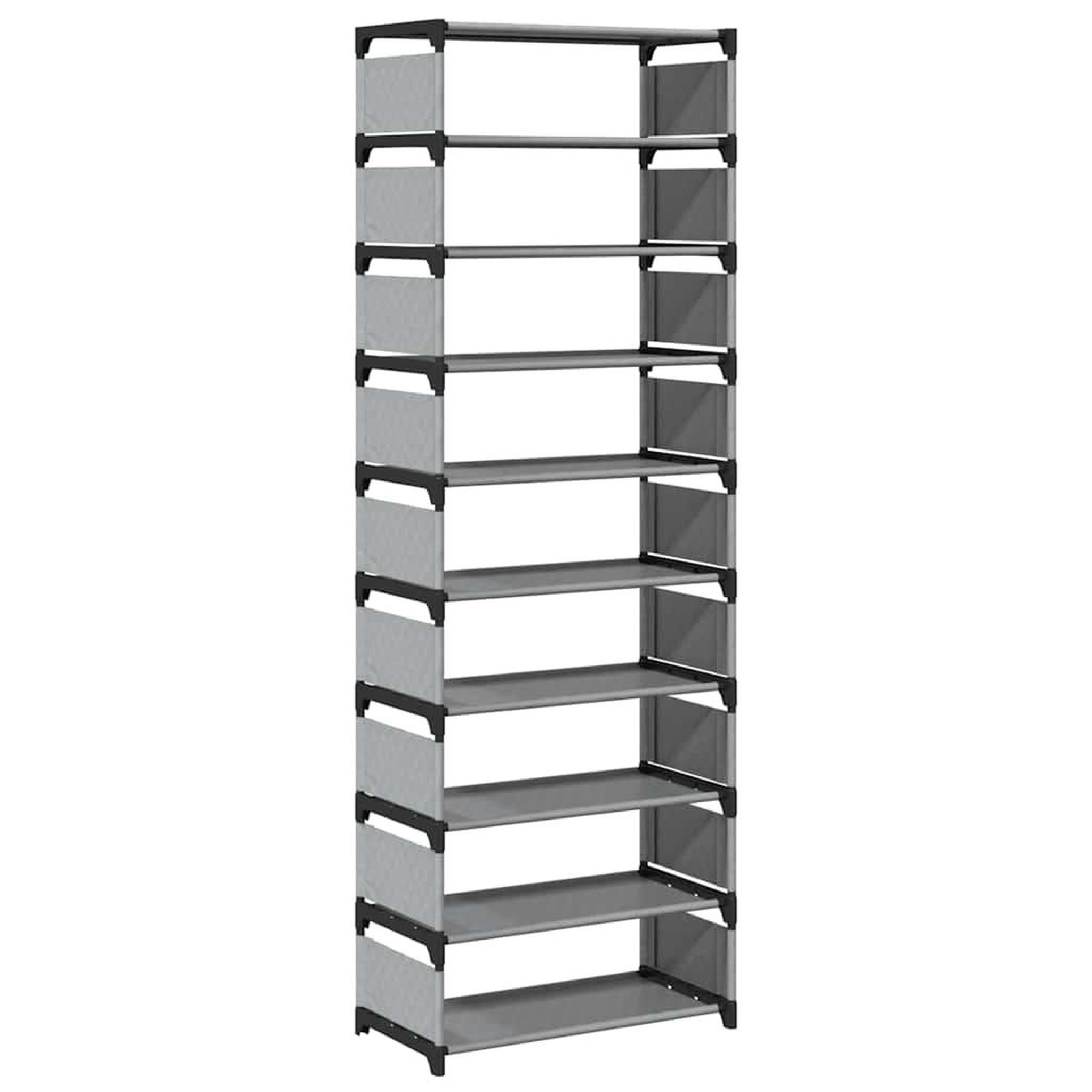 Voir la diapositive 2 : VIDAXL Etagere a chaussures 10 niveaux 54x28x158 cm tissu non-tisse