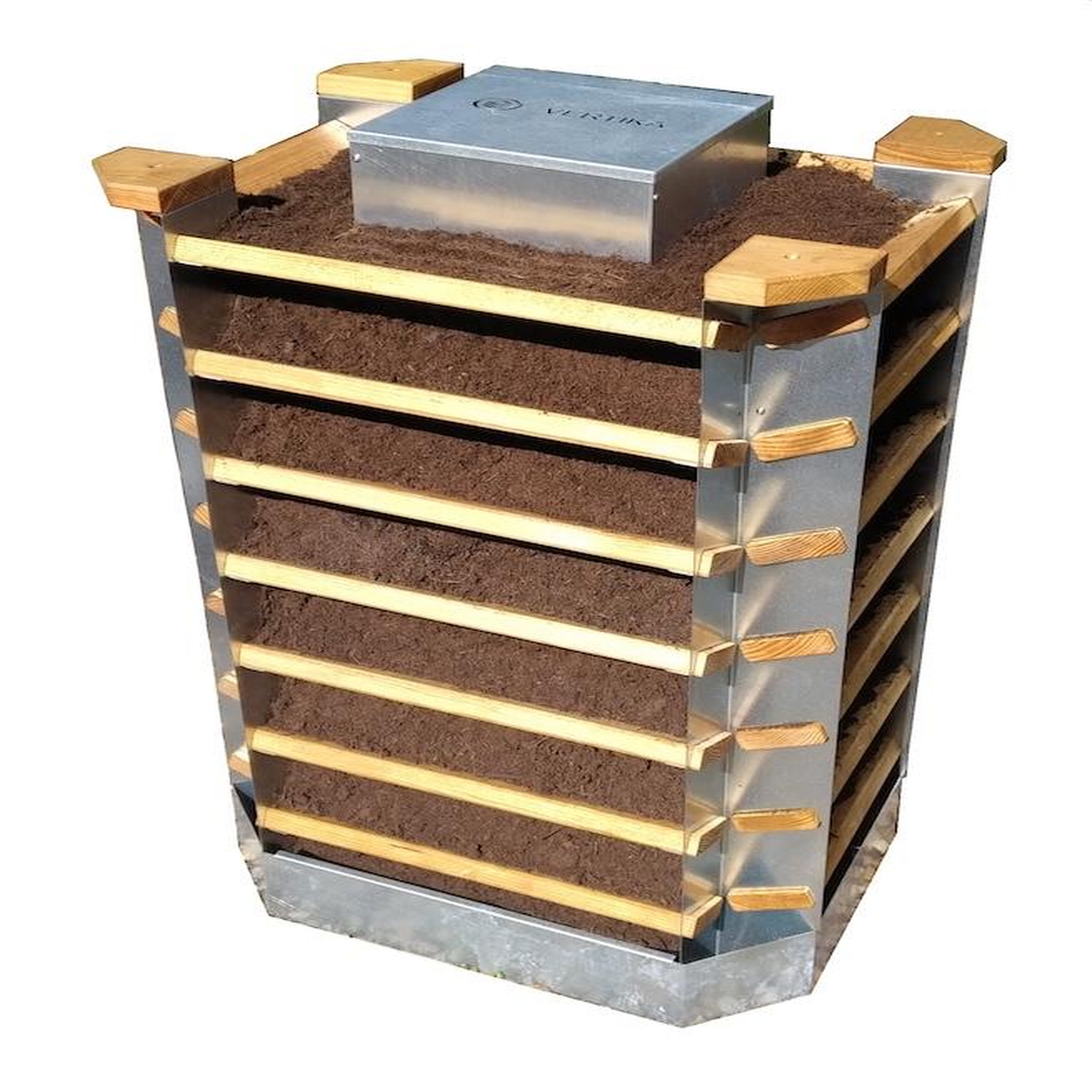 Jany Potager composteur VERTIKA - Dimensions : 50 x 65cm - H. 100cm - Made in France