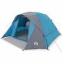 Voir la diapositive 2 : VIDAXL Tente de camping de cabine 4 personnes bleu impermeable