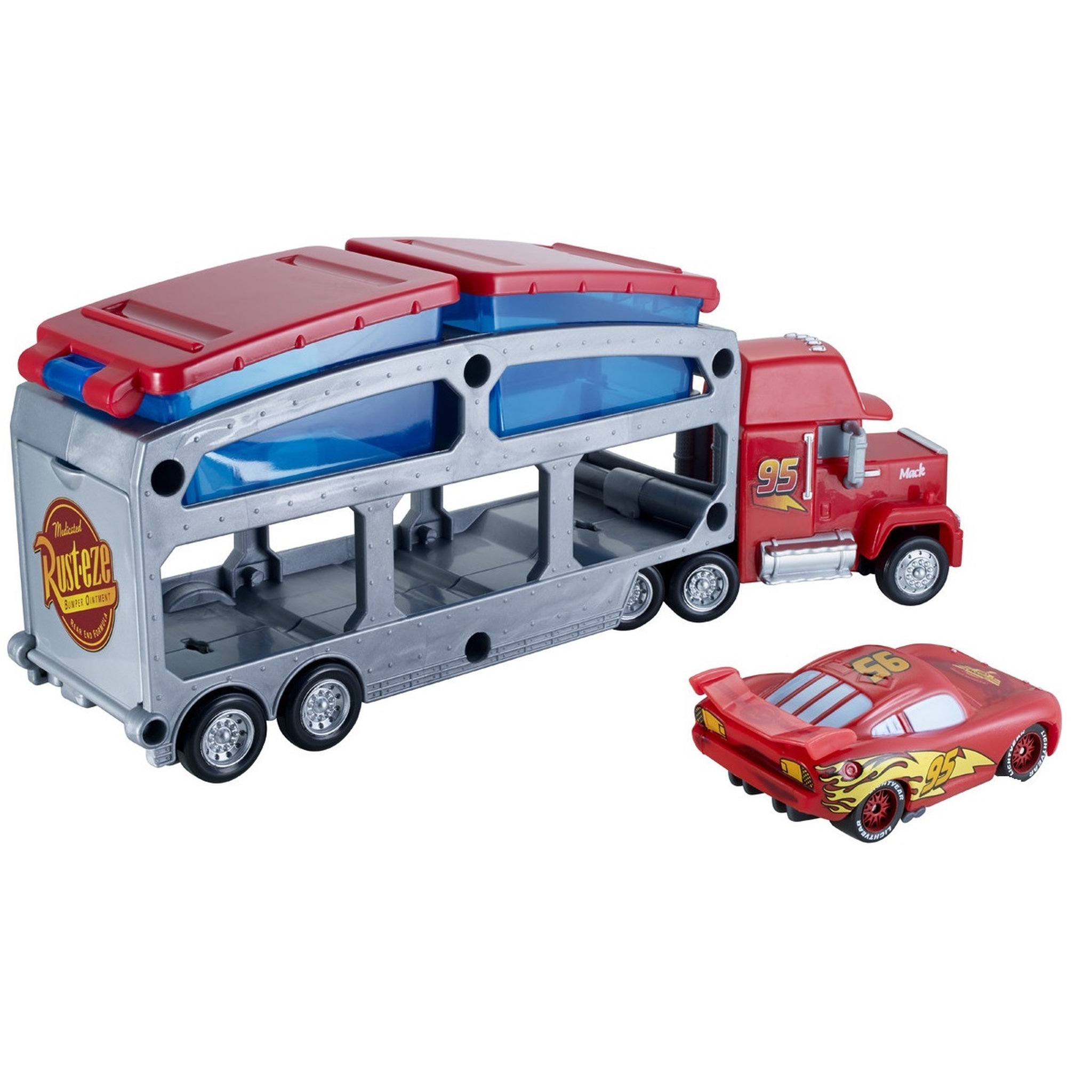 Voir la diapositive 2 : CARS Mattel Véhicule Mack et Flash Mcqueen changent de couleur - Cars 