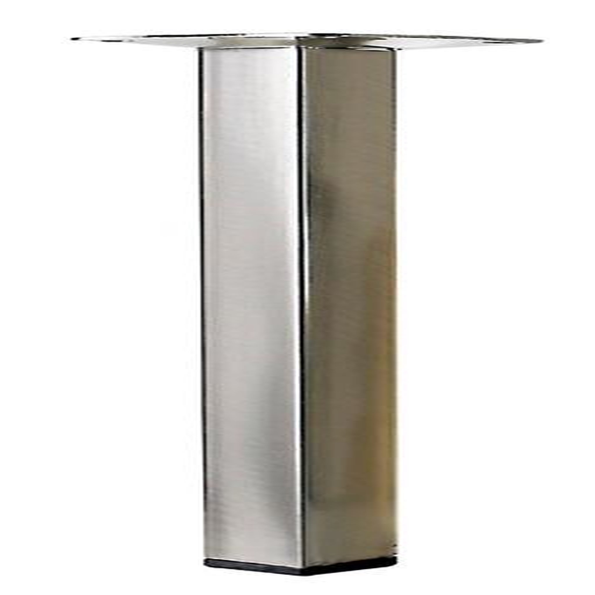 CENTRALE BRICO Pied table basse carré HETTICH fixe acier brossé gris