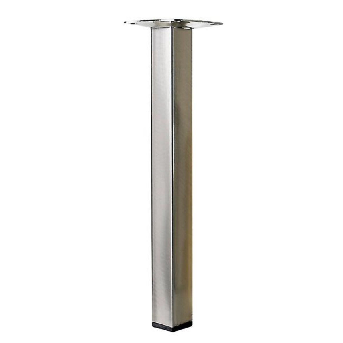 CENTRALE BRICO Pied table basse carré HETTICH fixe acier brossé gris