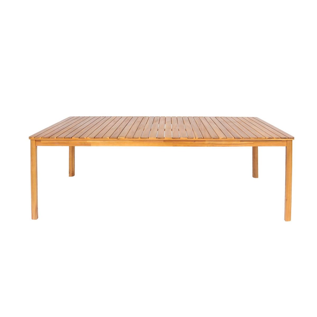 SWEEEK Table de jardin SENORA acacia avec coins arrondis, 10 places, 200 x 100 x 75 cm