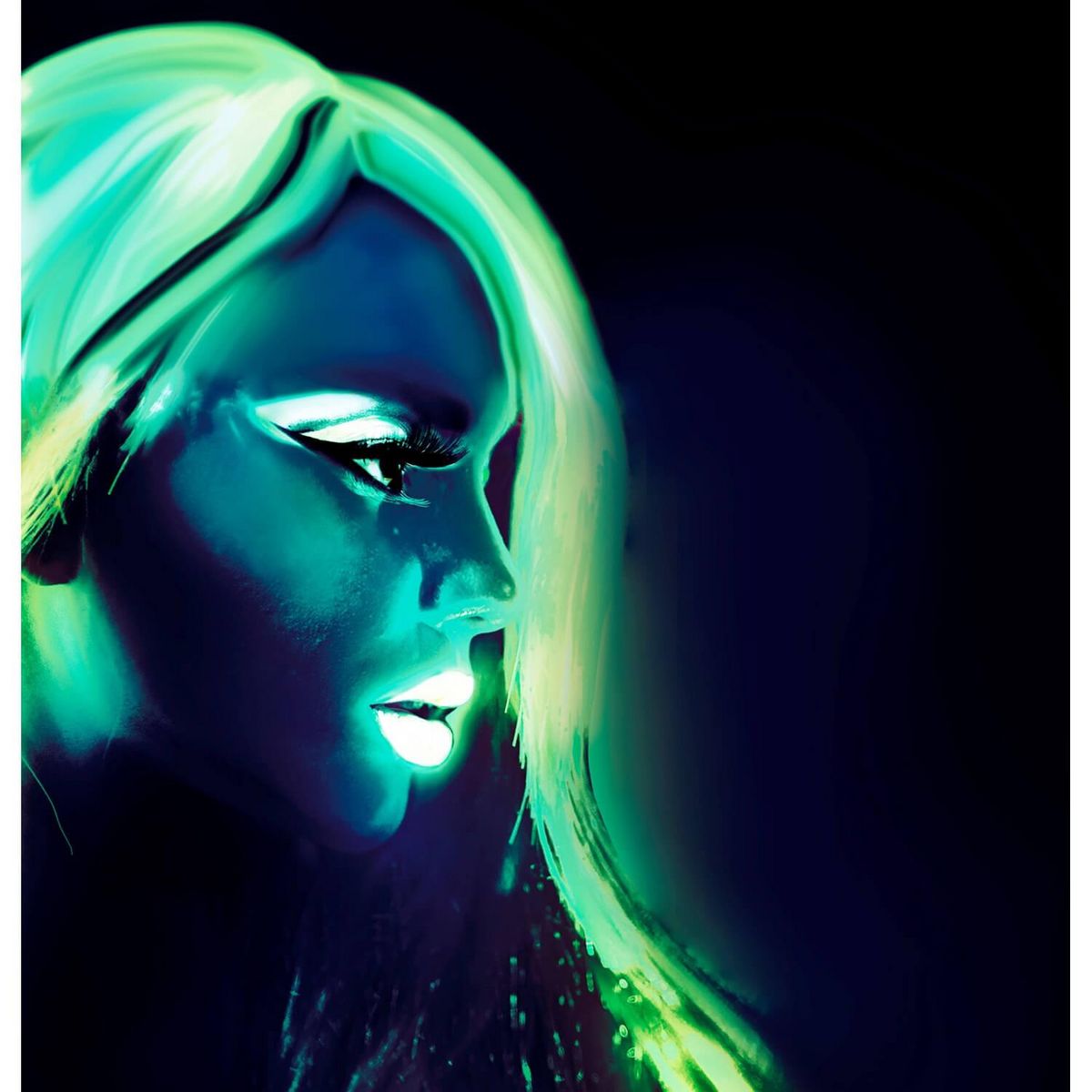 WIDMANN Tube De Maquillage à l'Eau - Phosphorescent : Vert