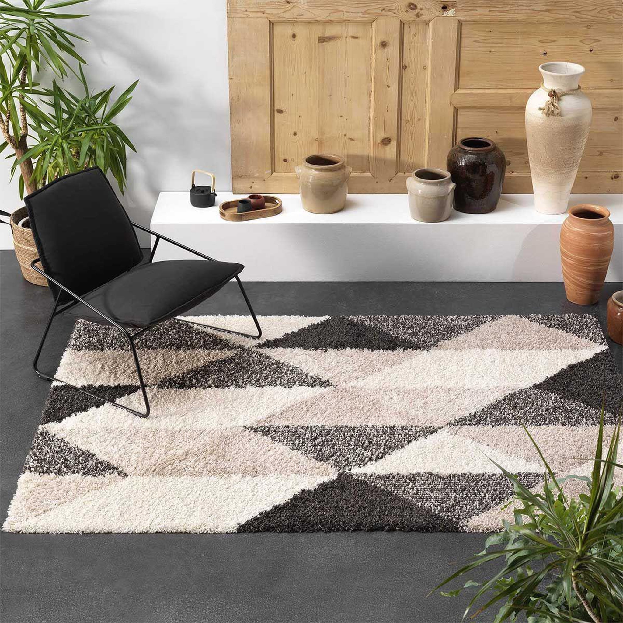 Voir la diapositive 3 : Douceur d'Intérieur Tapis déco imprimé  prism  60x110cm multicolore