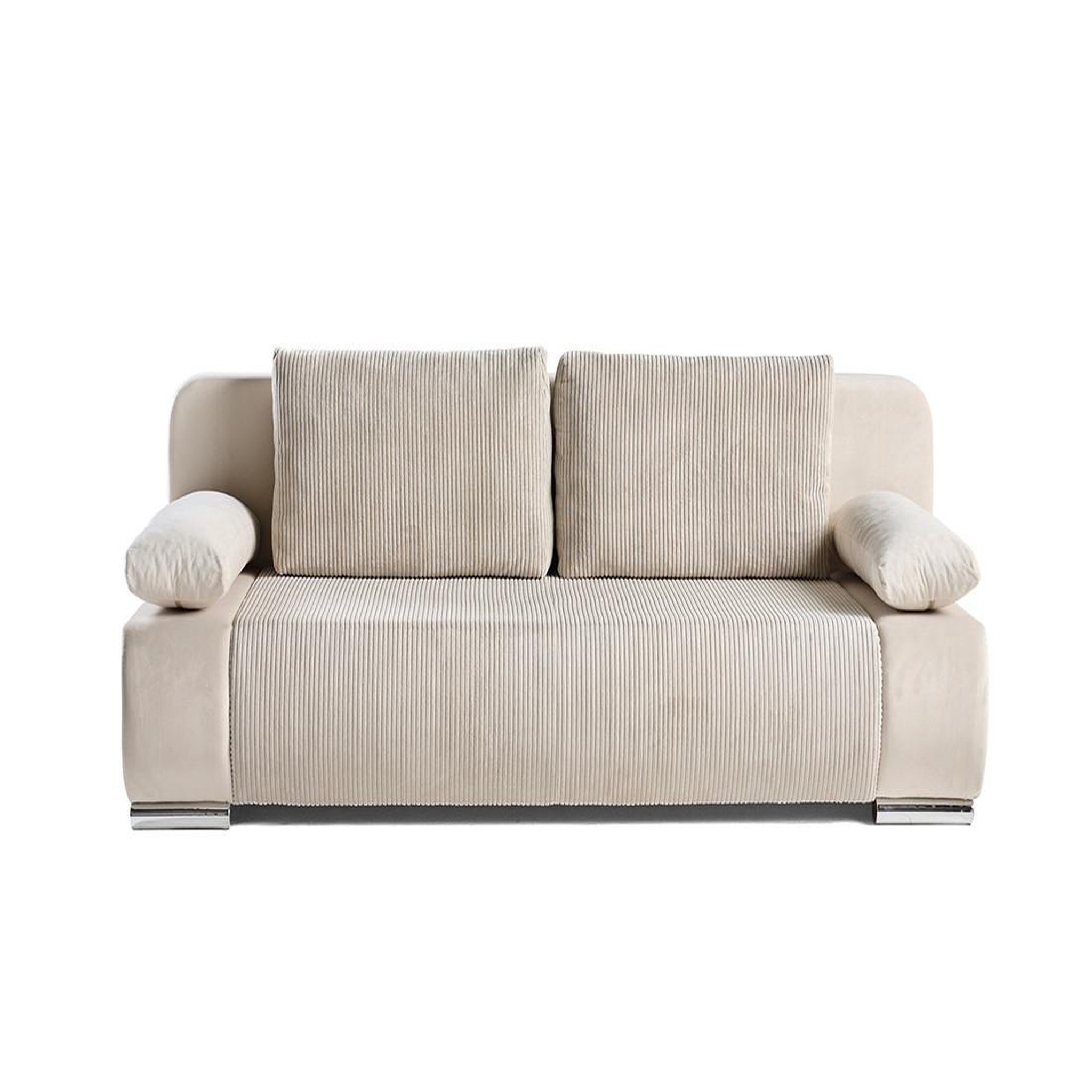 Voir la diapositive 1 : BEST MOBILIER Elio - canapé 3 places convertible - avec coffre - en velours et velours côtelé