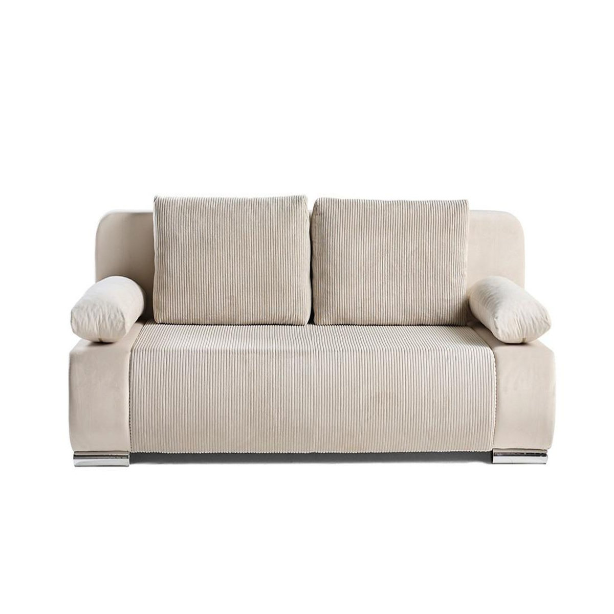 BEST MOBILIER Elio - canapé 3 places convertible - avec coffre - en velours et velours côtelé