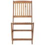 Voir la diapositive 5 : VIDAXL Chaises pliables de jardin lot de 4 avec coussins Bois d'acacia