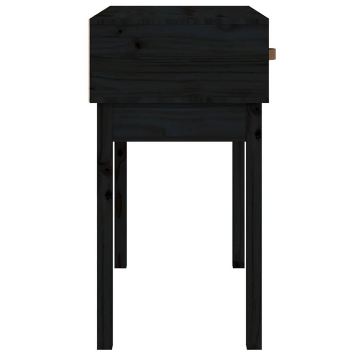 VIDAXL Table console Noir 76,5x40x75 cm Bois massif de pin