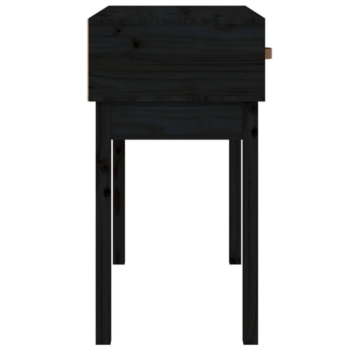 VIDAXL Table console Noir 76,5x40x75 cm Bois massif de pin