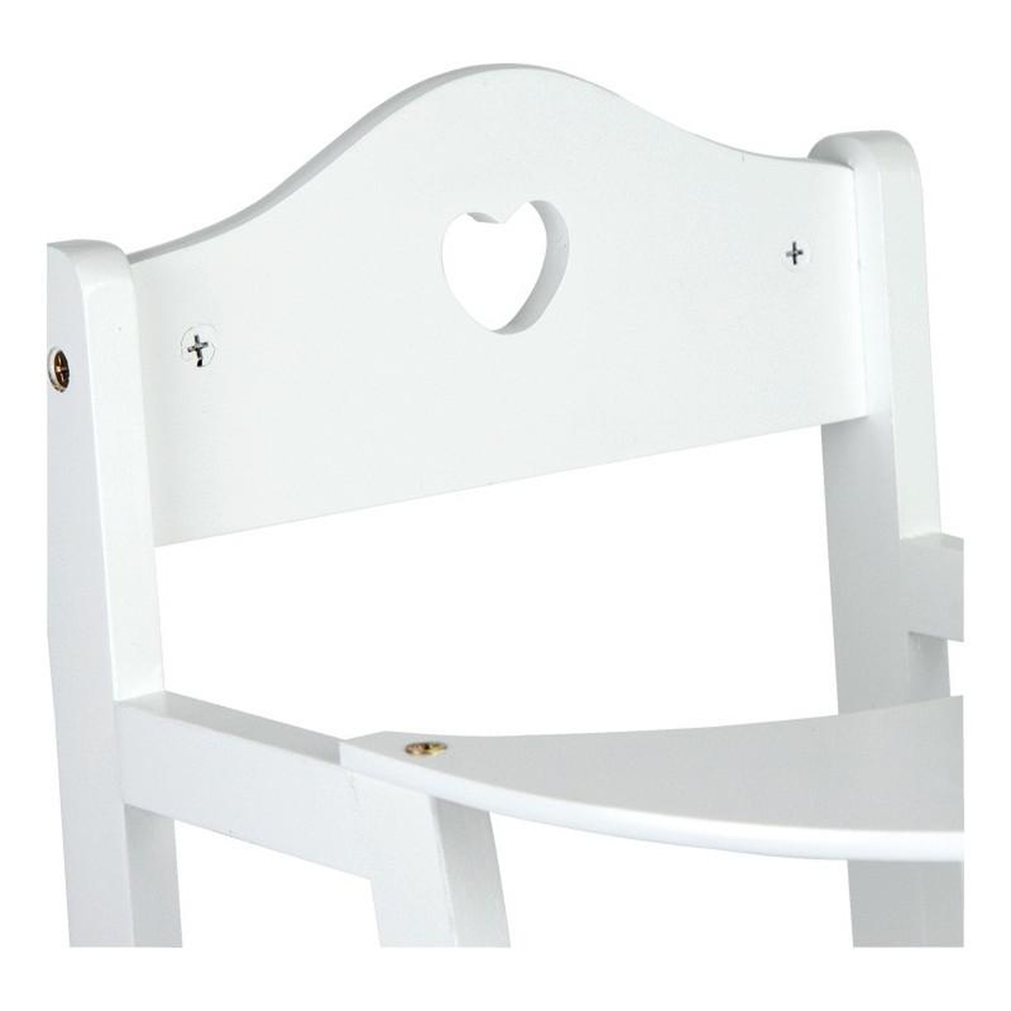 Voir la diapositive 2 : SMALL FOOT SMALL FOOT Chaise haute pour poupées cœur blanc Pipa