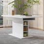 Voir la diapositive 4 : MERAX Table à Manger 110(130) X 70 X 75cm Extensible Avec Rangement
