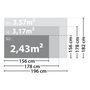 Voir la diapositive 4 : Abri de jardin bois Taharoa / 2.43m²