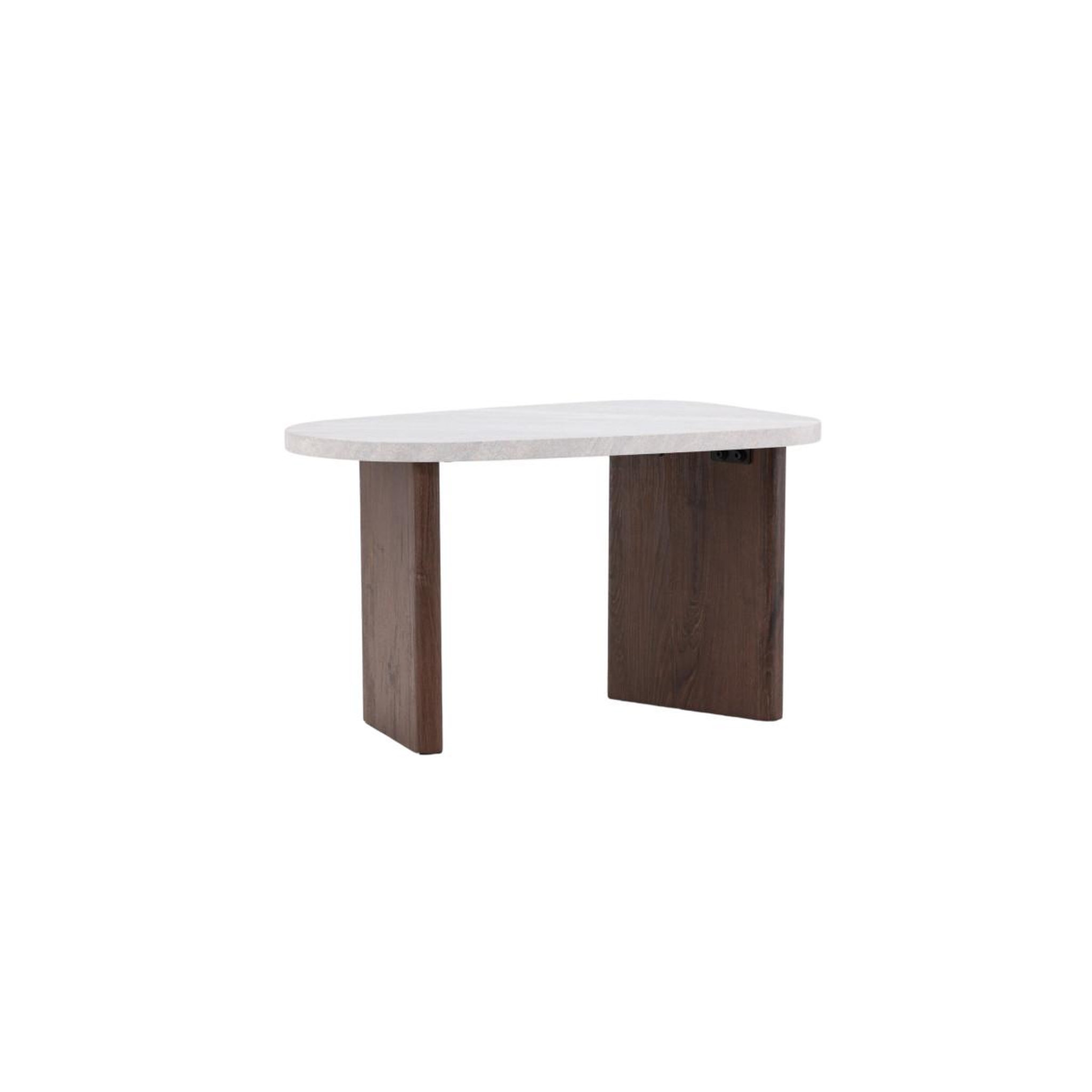 Voir la diapositive 5 : Paris Prix Table d'appoint effet béton  gronvik  70cm gris clair