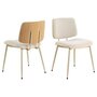 Voir la diapositive 1 : TOILINUX Lot de 2 chaises de salle à manger AULNE - Beige