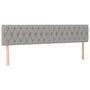 Voir la diapositive 2 : VIDAXL Tetes de lit 2 pcs Gris clair 90x7x78/88 cm Tissu