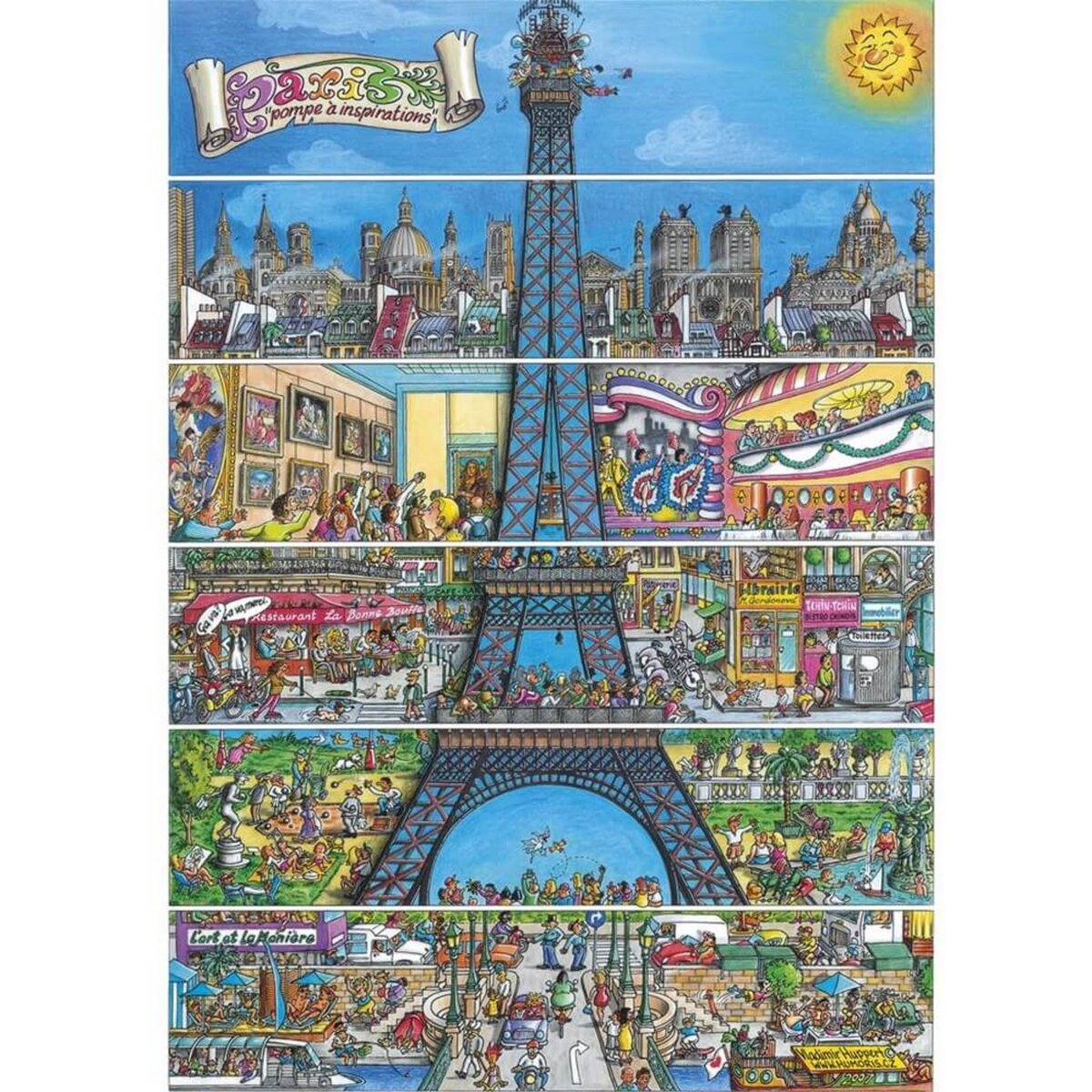 Puzzle 1000 pièces : Vue sur Paris Tour Eiffel pas cher 