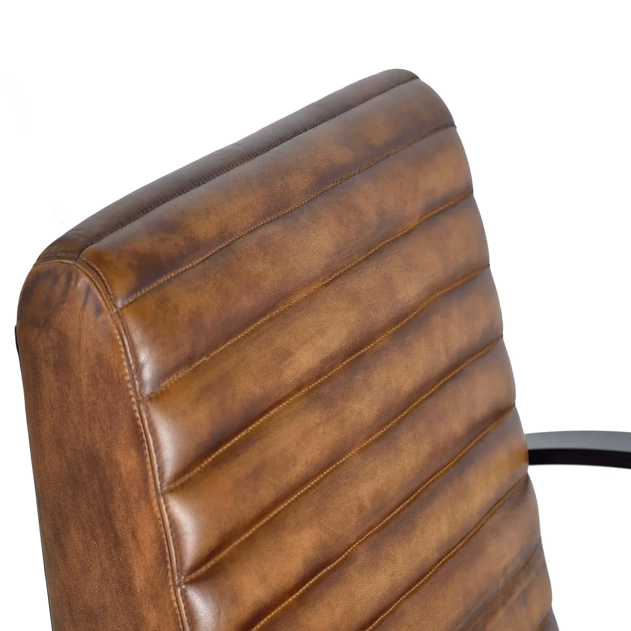 Voir la diapositive 4 : GINER Y COLOMER SL Fauteuil en cuir 75 cm style industriel vintage