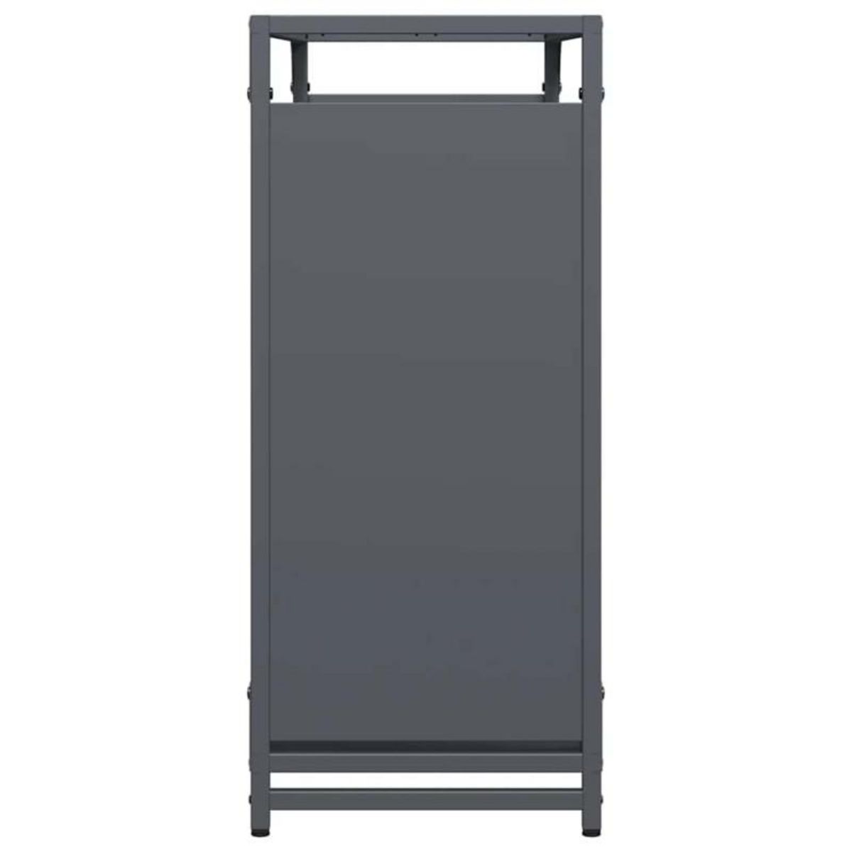 VIDAXL Portant de bois chauffage anthracite 90x28x65 cm