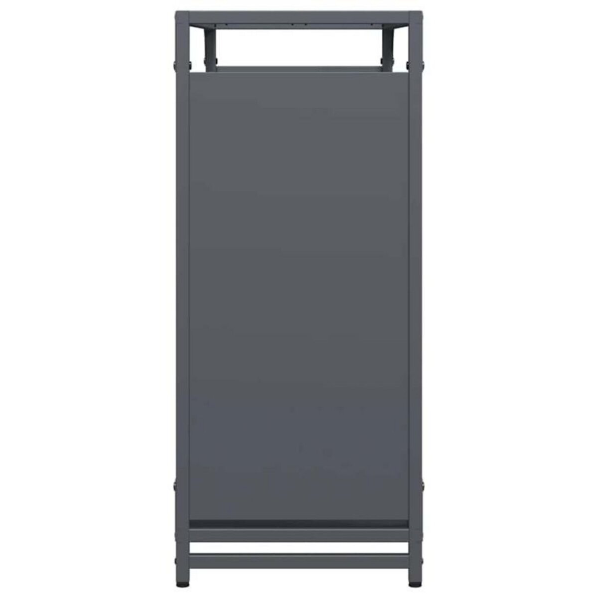 VIDAXL Portant de bois chauffage anthracite 90x28x65 cm