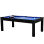 Voir la diapositive 6 : Rendez vous déco Table de billard convertible noire tapis bleu - Eddie