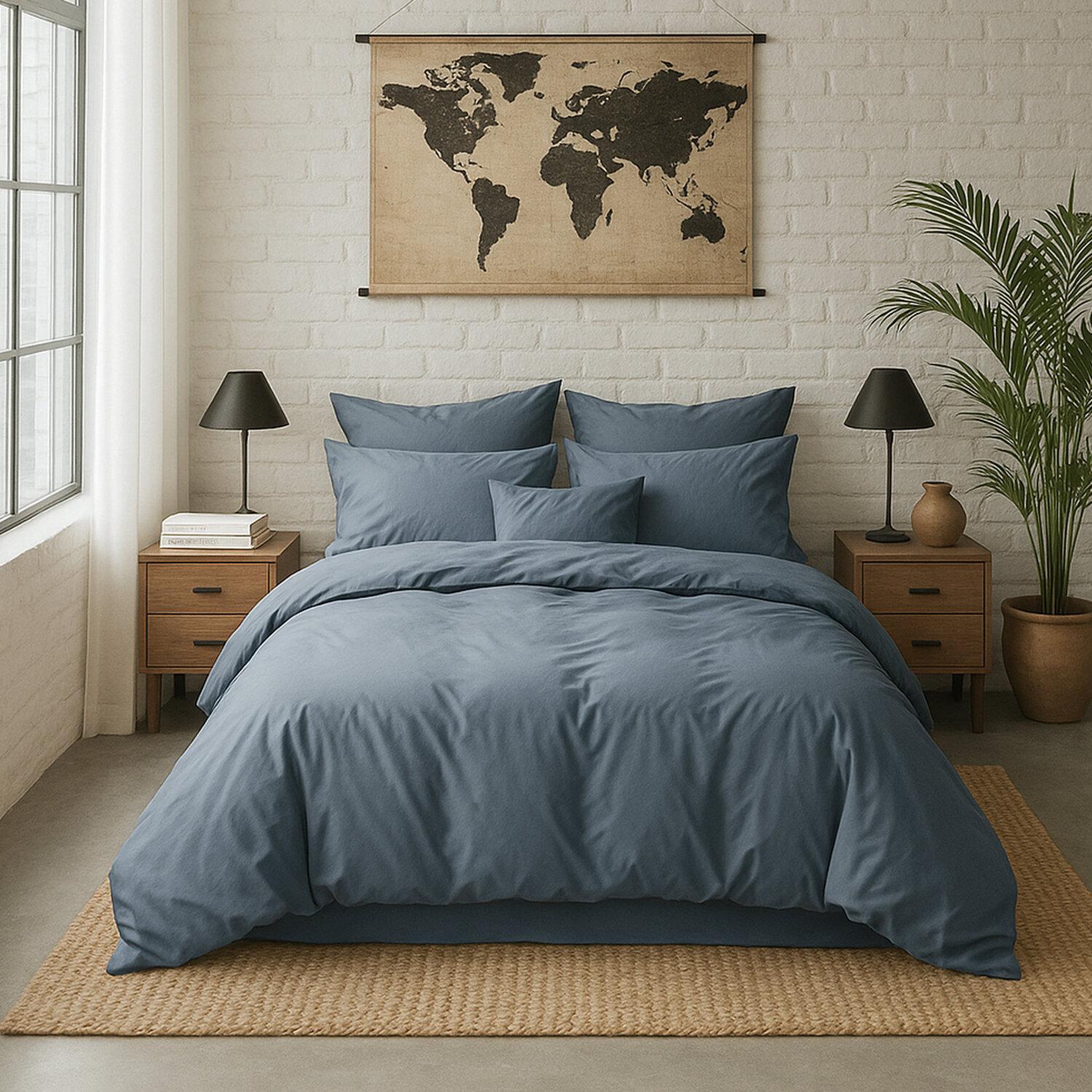 Voir la diapositive 1 : BATON ROUGE Housse de couette 100% percale de coton