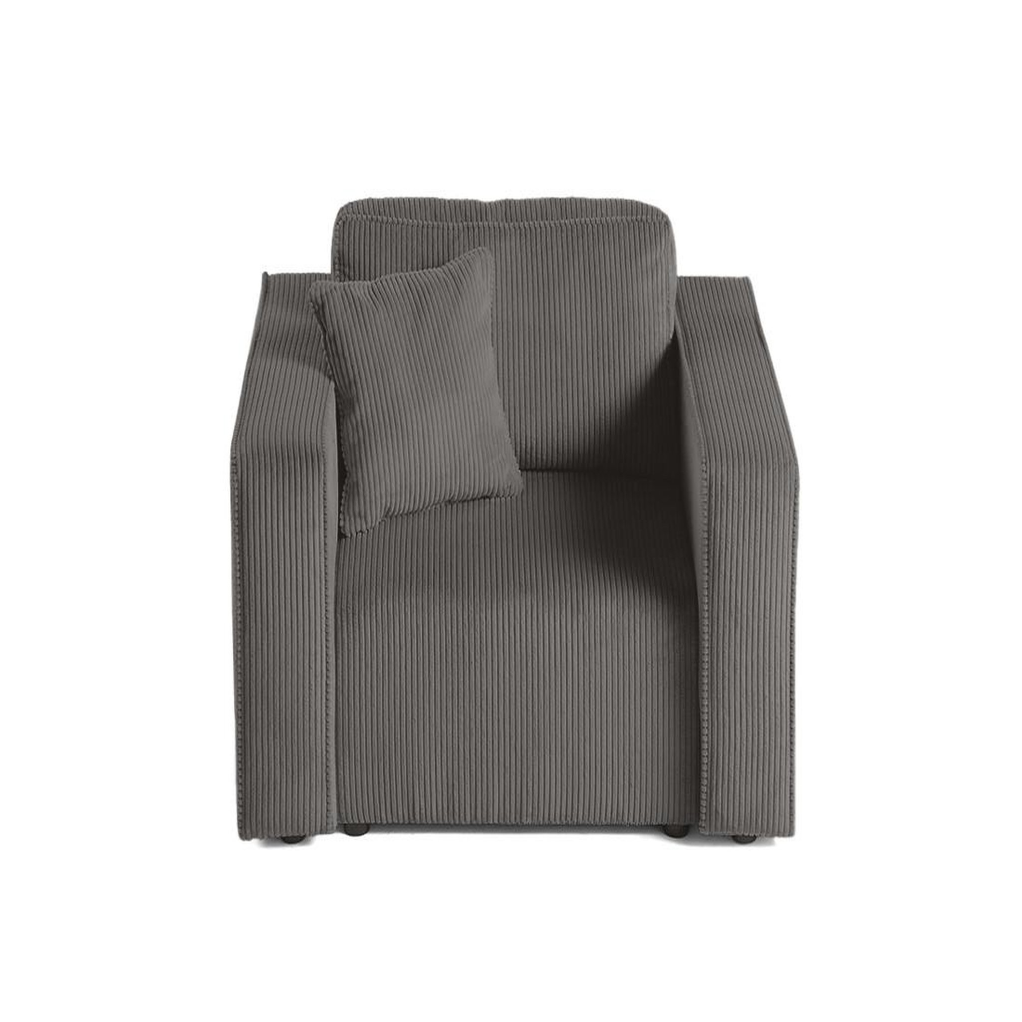 Voir la diapositive 5 : BEST MOBILIER Topaze - fauteuil - en velours côtelé