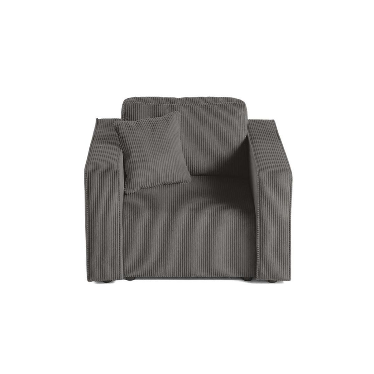 BEST MOBILIER Topaze - fauteuil - en velours côtelé