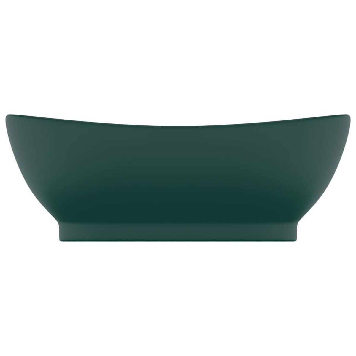 VIDAXL Lavabo ovale a trop-plein Vert fonce mat 58,5x39 cm Ceramique