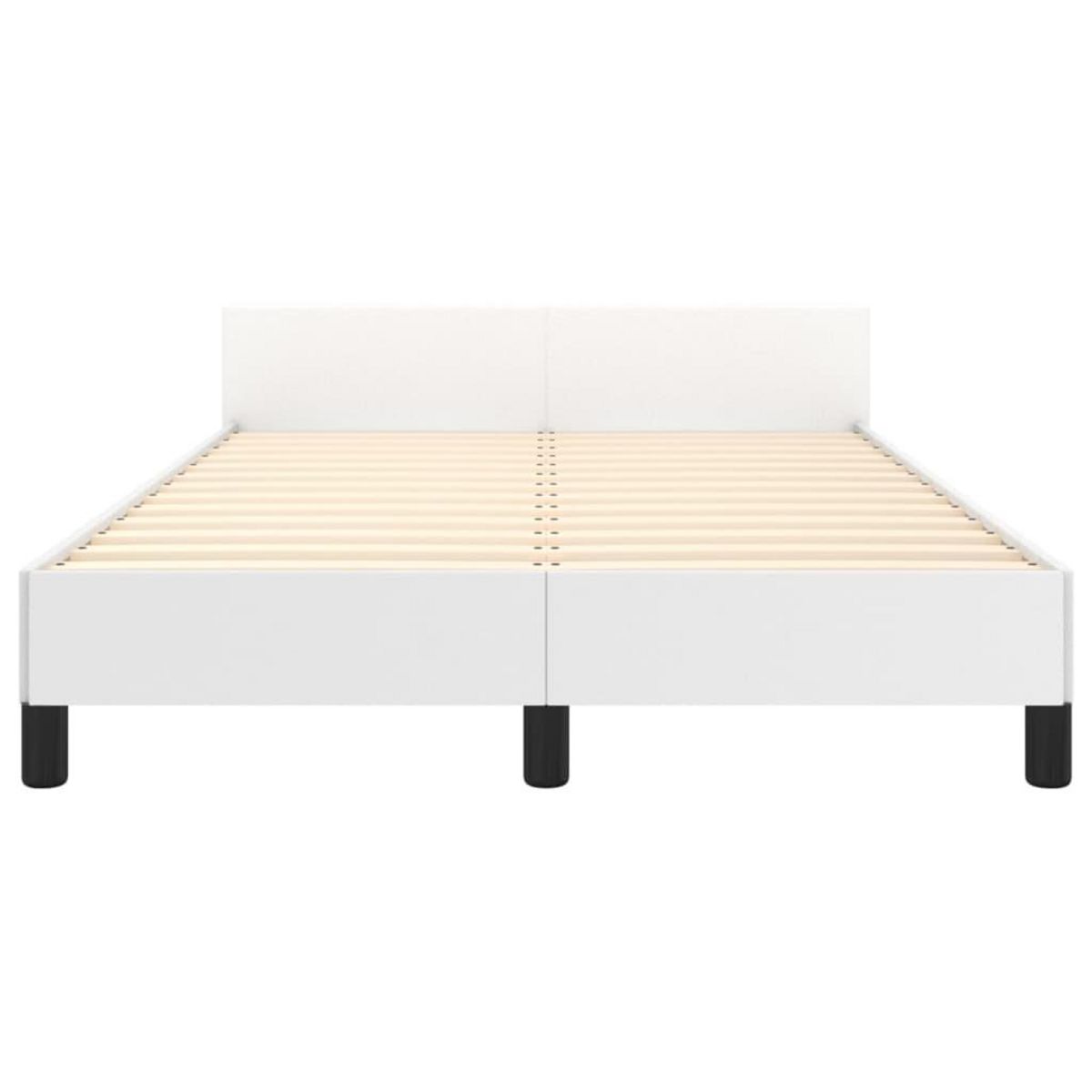 VIDAXL Cadre de lit avec tete de lit sans matelas blanc 120x200 cm