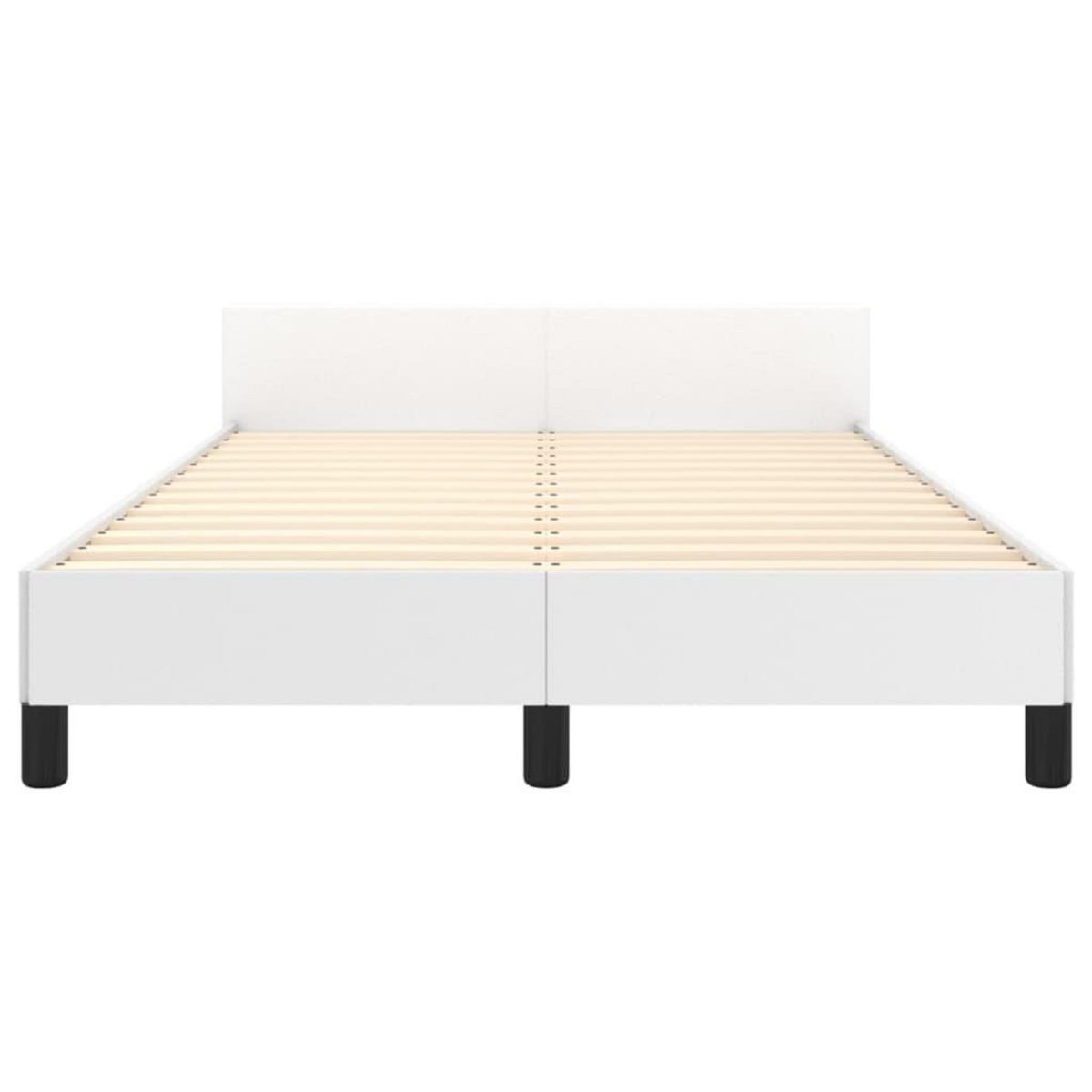 VIDAXL Cadre de lit avec tete de lit sans matelas blanc 120x200 cm