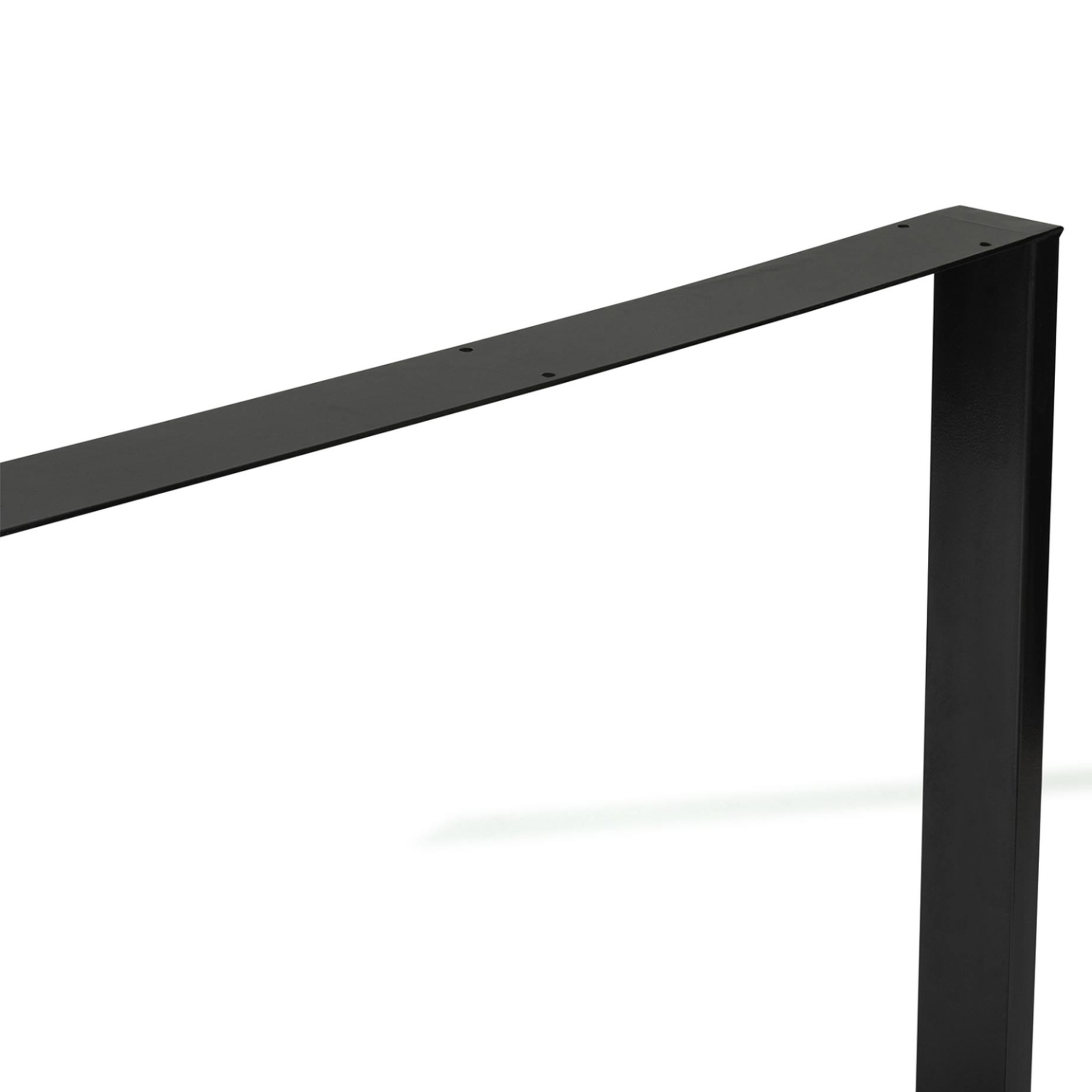 Voir la diapositive 5 : ID MARKET Lot de 2 pieds de table carrés 78x71 cm noir design industriel
