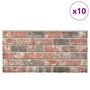 Voir la diapositive 4 : VIDAXL Panneaux muraux 3D design de brique marron fonce/gris 10pcs EPS