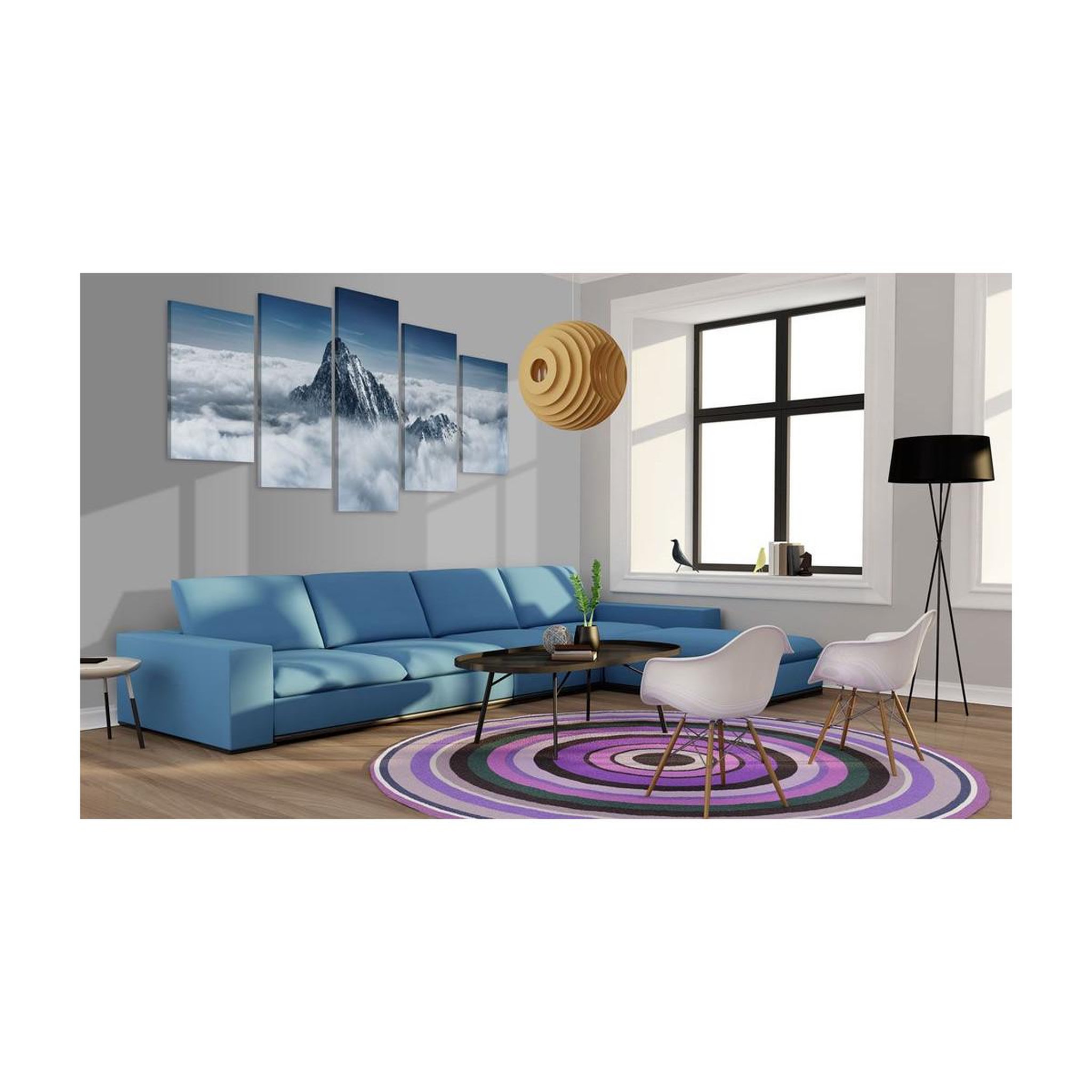 Voir la diapositive 2 : Paris Prix Tableau  sommet de la montagne au dessus des nuages