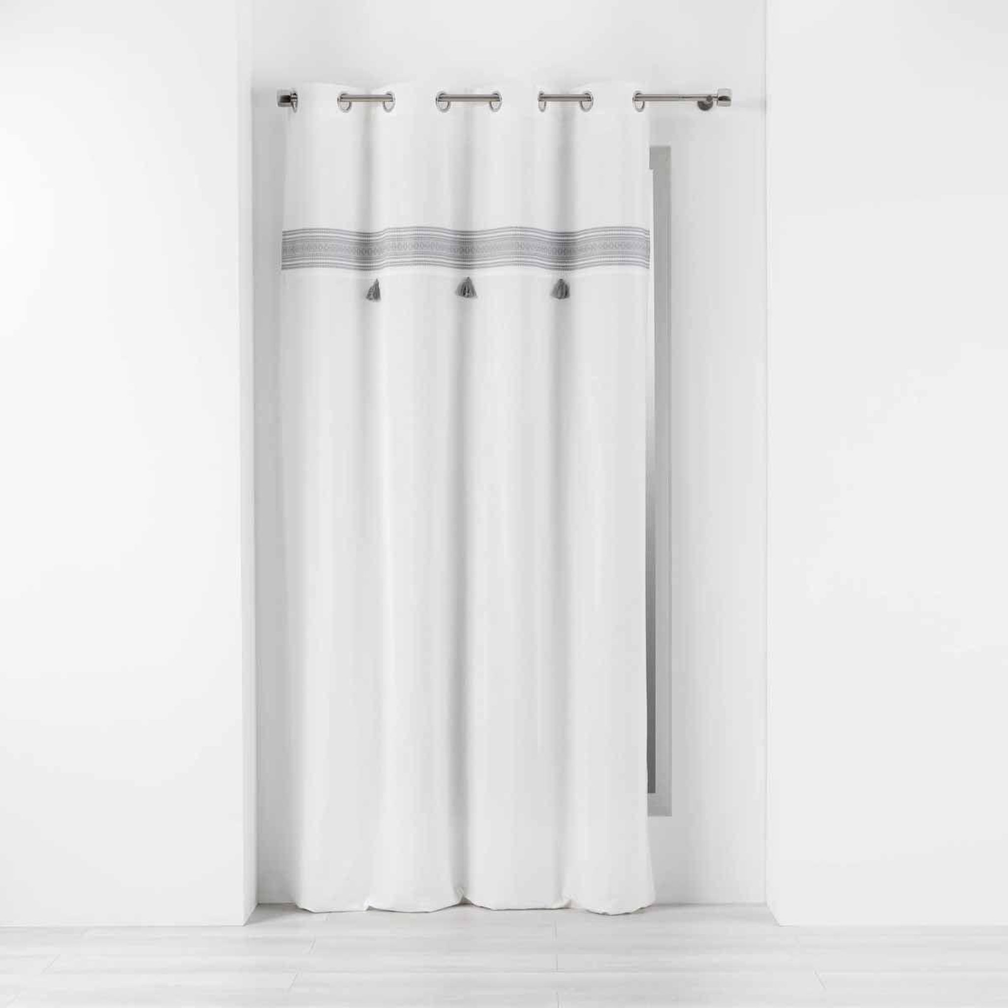 Douceur d'Intérieur Rideau à œillets  amaya  140x240cm gris