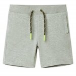 VIDAXL Short pour enfants avec cordon de serrage mélange kaki clair 128