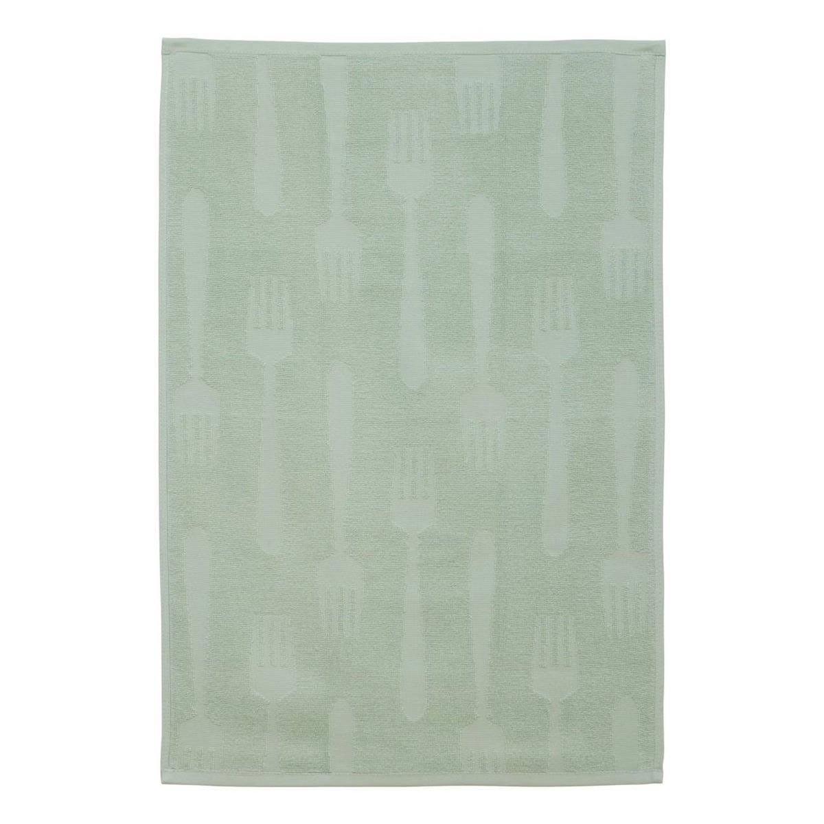ATMOSPHERA Lot de 2 Torchons de Cuisine  Terry  45x70cm Vert Céladon