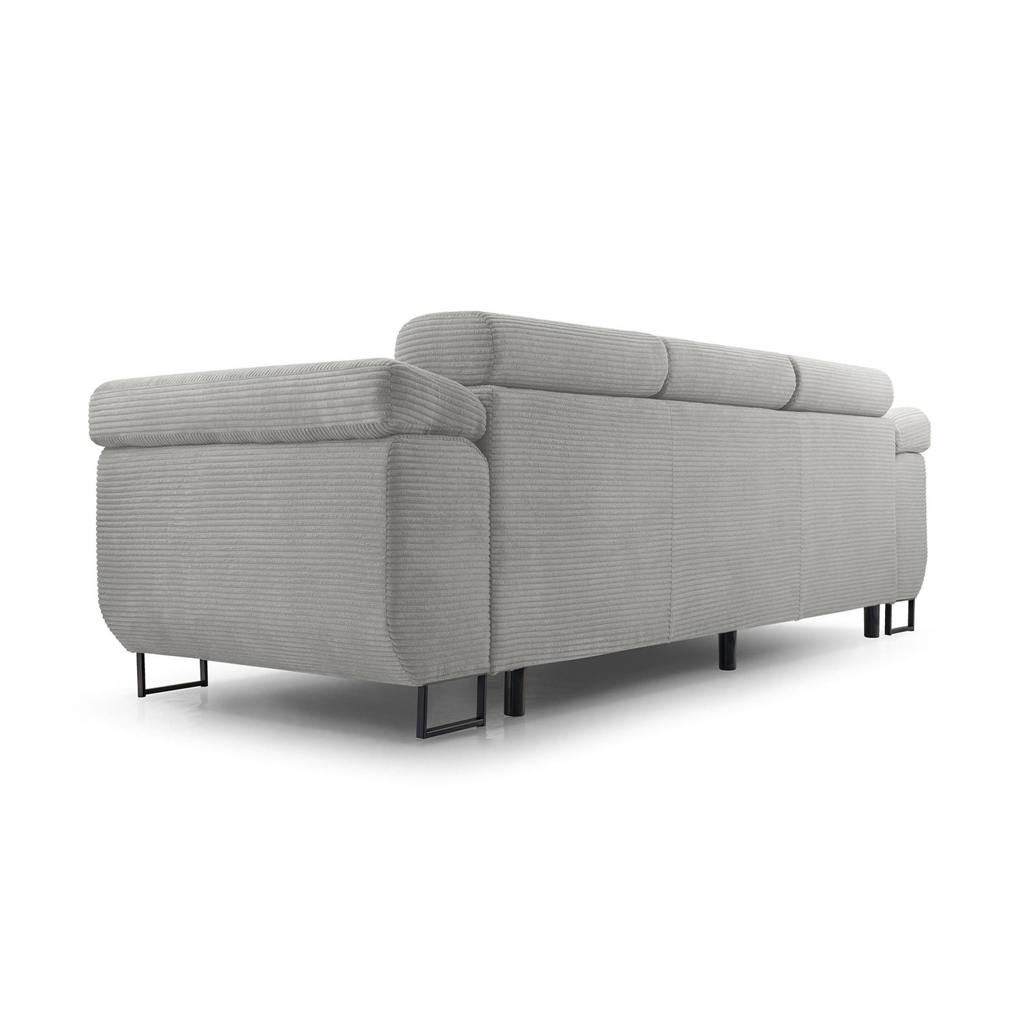 Voir la diapositive 4 : BEST MOBILIER Pablo - canapé 3 places - convertible avec têtières réglables - en velours côtelé