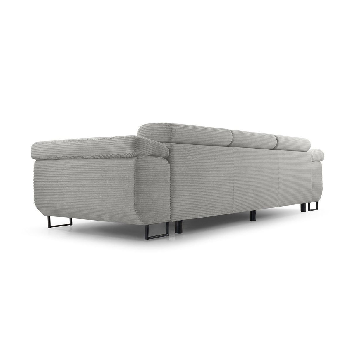 BEST MOBILIER Pablo - canapé 3 places - convertible avec têtières réglables - en velours côtelé