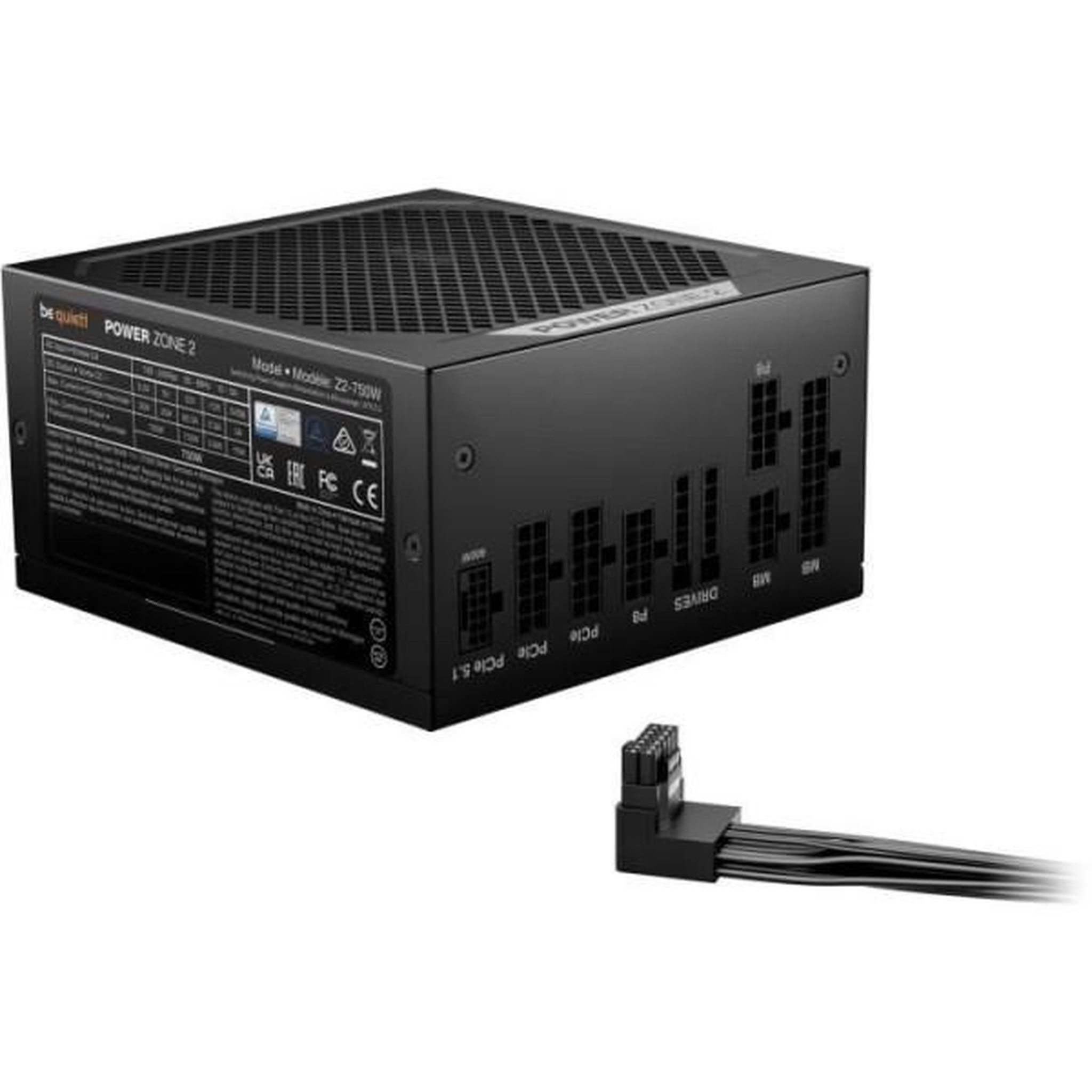 Voir la diapositive 2 : BE QUIET Alimentation pc - be quiet! - power zone 2 - 750 w - bp006eu - efficacité optimale