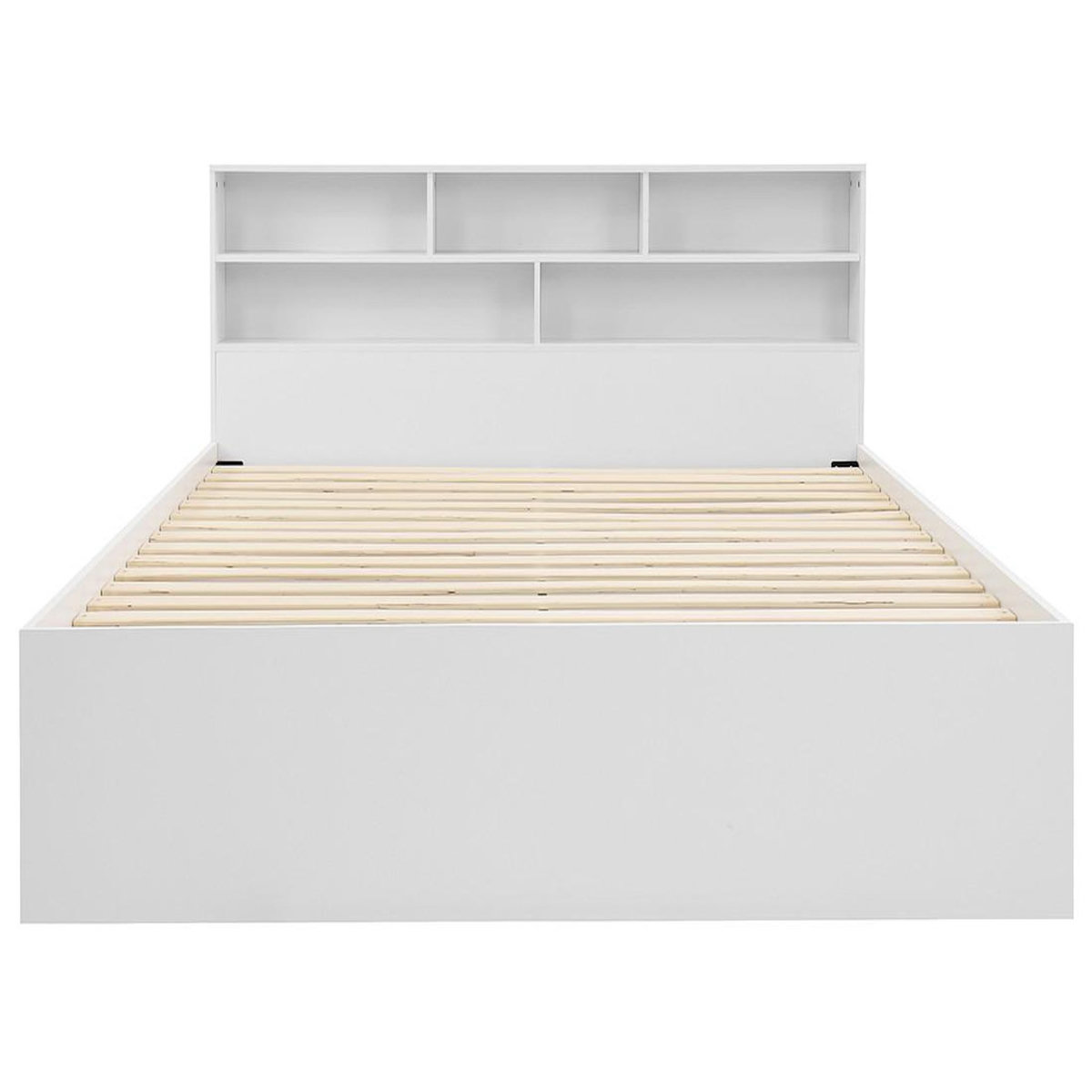 BEST MOBILIER Andrea - lit avec rangements - 180x200 cm - sommier inclus - bois